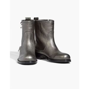 Jommy Choo Dondo metallic pebbled-leather boots 37